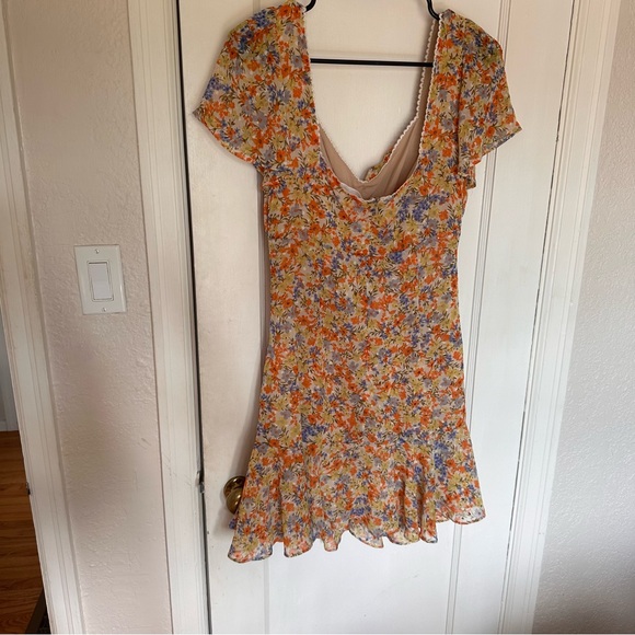 ASTR the label so smitten mini dress in tangerine - Picture 7 of 8